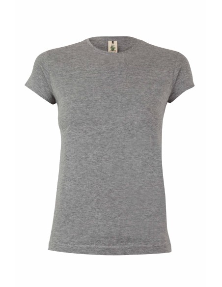 MK170CV.CAMISETA MANGA CORTA MUJER HEATHER GREY  S-2XL